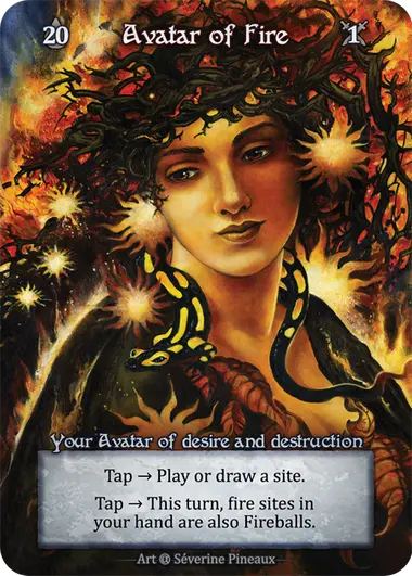 Avatar of Fire, a Sorcery: Contested Realm card