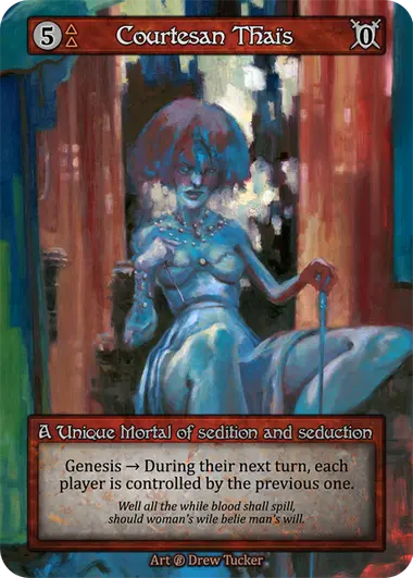 Courtesan Thais, a Sorcery: Contested Realm card