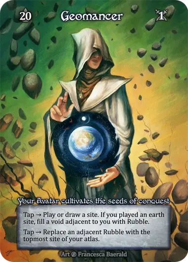 Geomancer, a Sorcery: Contested Realm card