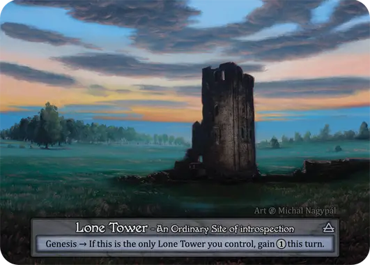 Lone Tower, a Sorcery: Contested Realm card