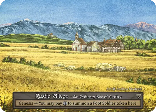 Rustic Village, a Sorcery: Contested Realm card