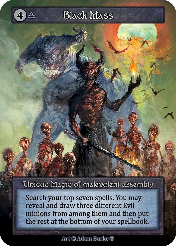 Black Mass, a Sorcery: Contested Realm card